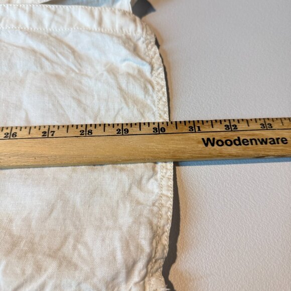 Eileen Fisher Women L Organic Linen Tunic Shirt White 3/4 Sleeve Button Blouse - Picture 7 of 8